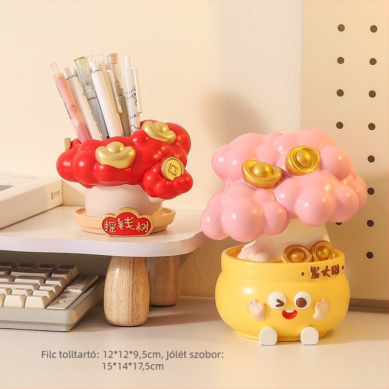 Irodai asztali dekoráció a szorongás enyhítésére és az érzelmi stabilitásért (Anyag: gyanta; Stílus: egyszerű és modern; Üzleti ajándék)