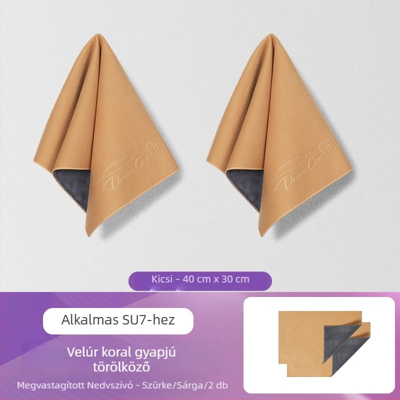 Xiaomi SU7/YU7 Autó belső tisztítására szolgáló törölköző – nedvszívó pamut rongy suede-hatású textúrával