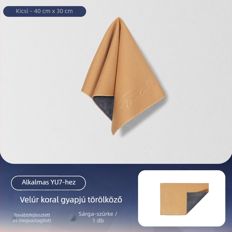 Xiaomi SU7/YU7 Autó belső tisztítására szolgáló törölköző – nedvszívó pamut rongy suede-hatású textúrával
