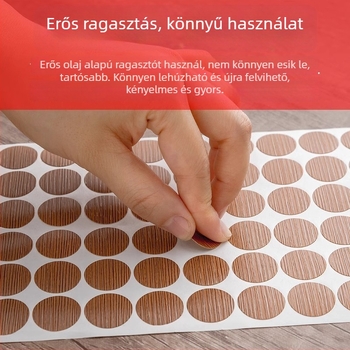 PVC önragasztó csavarlyuk fedők szekrényekhez és gardróbokhoz — dekoratív, porvédő matrica, 1 db