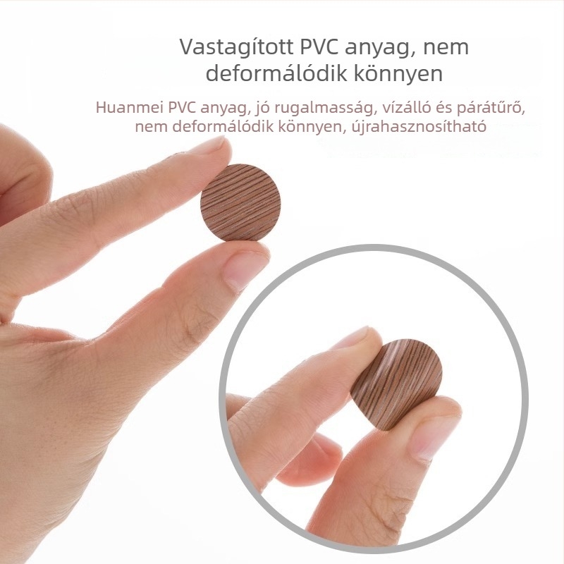 PVC önragasztó csavarlyuk fedők szekrényekhez és gardróbokhoz — dekoratív, porvédő matrica, 1 db
