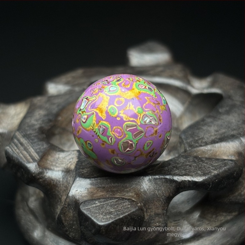 Fából készült karkötő kínai stílusban, kézzel készített, gyöngyházbevonatos Buddha gyöngyökkel