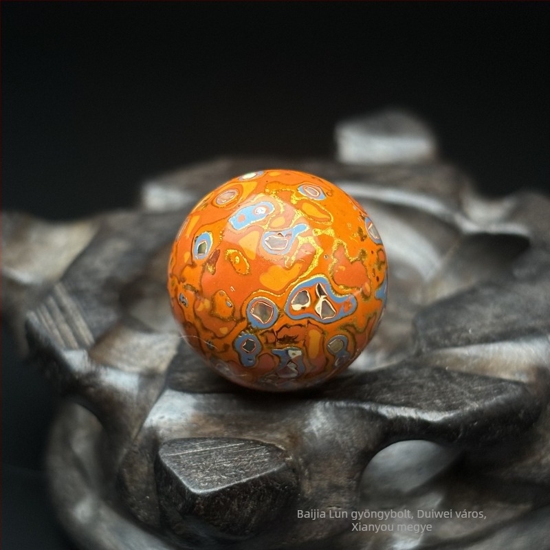 Fából készült karkötő kínai stílusban, kézzel készített, gyöngyházbevonatos Buddha gyöngyökkel