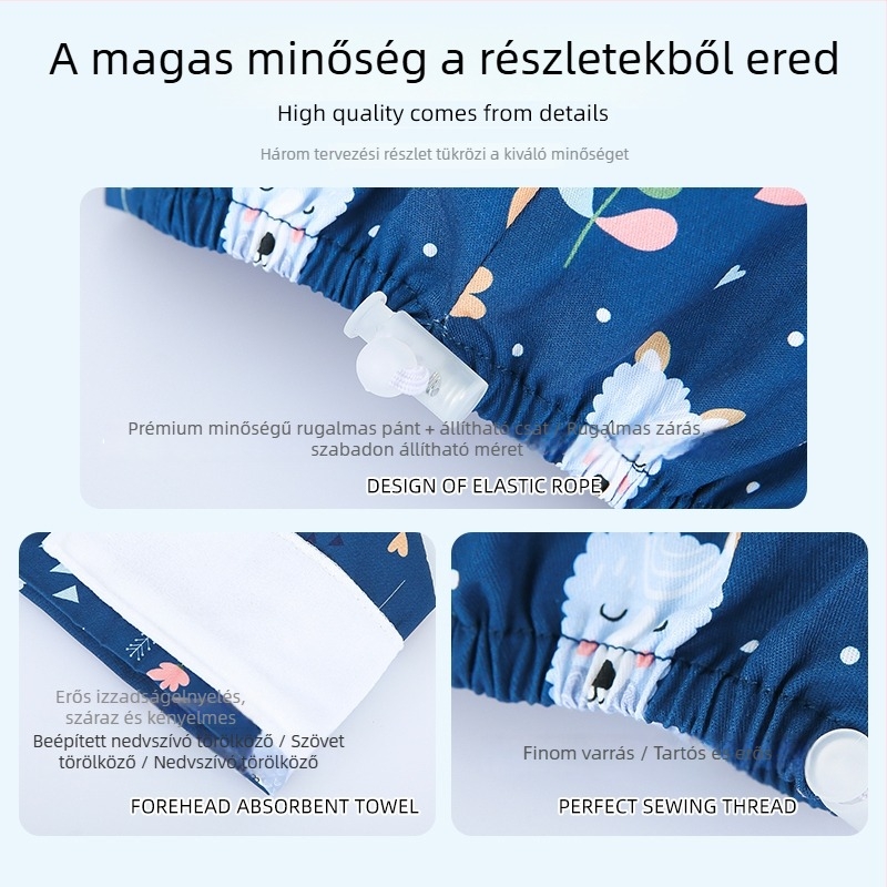 Uniszex pamut sebészeti sapka, lapos felső, kör alakú dizájn, nyomtatott logó, minimalist stílus