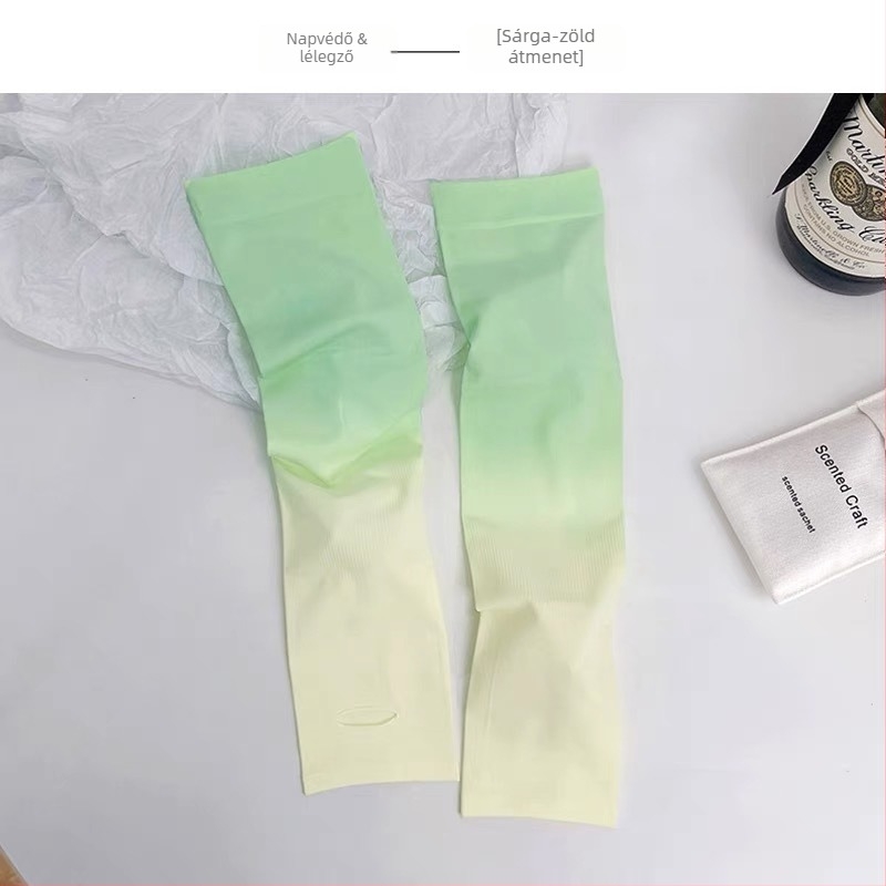 Gradient színű UV-védő karpánt, hűsítő ice silk anyag, nylon 81-95% tartalom, kültéri kerékpározáshoz és vezetéshez