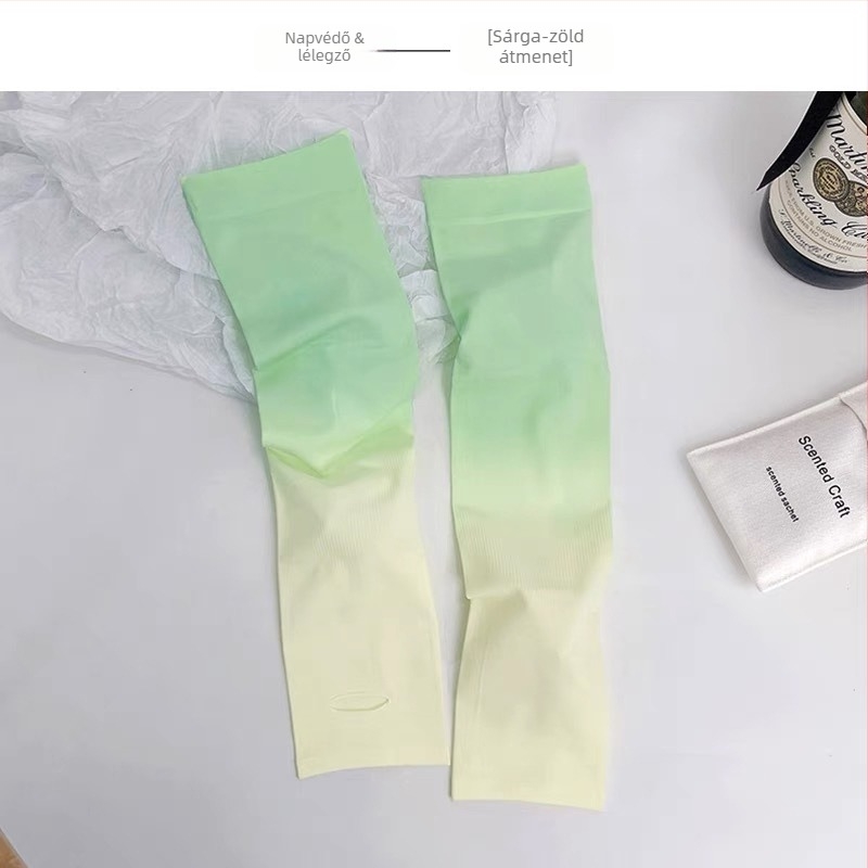 Gradient színű UV-védő karpánt, hűsítő ice silk anyag, nylon 81-95% tartalom, kültéri kerékpározáshoz és vezetéshez