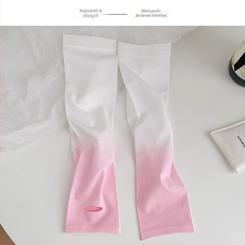 Gradient színű UV-védő karpánt, hűsítő ice silk anyag, nylon 81-95% tartalom, kültéri kerékpározáshoz és vezetéshez