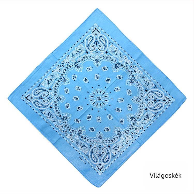 Turbán, 100% pamut, geometriai minta, sima szövés, négyszögletes stílus, nyomtatott