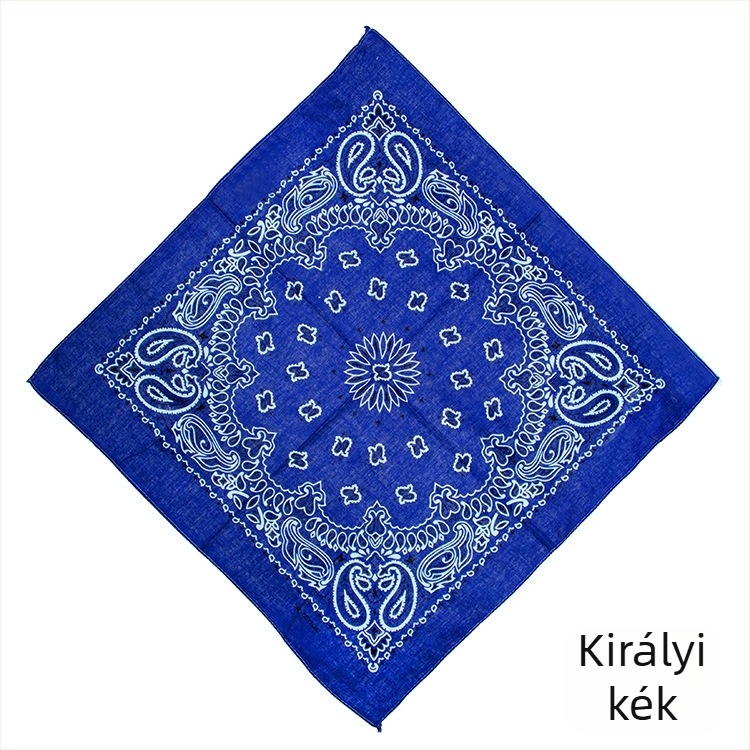 Turbán, 100% pamut, geometriai minta, sima szövés, négyszögletes stílus, nyomtatott