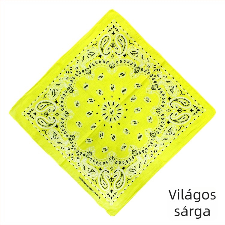 Turbán, 100% pamut, geometriai minta, sima szövés, négyszögletes stílus, nyomtatott