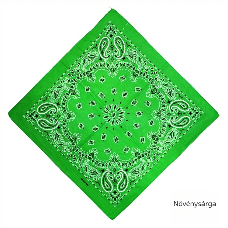 Turbán, 100% pamut, geometriai minta, sima szövés, négyszögletes stílus, nyomtatott