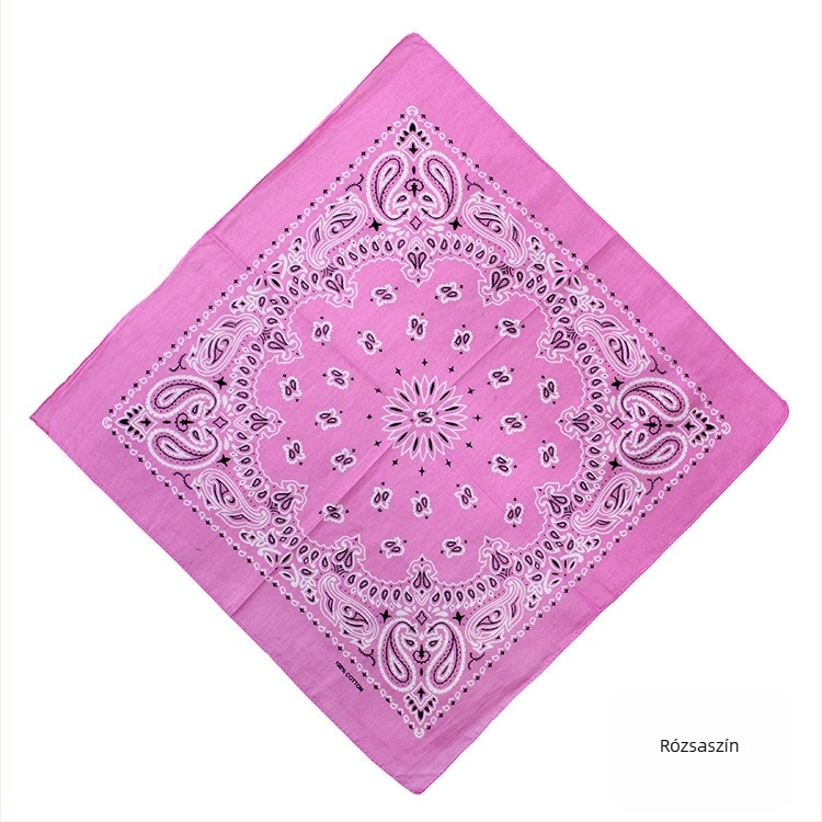 Turbán, 100% pamut, geometriai minta, sima szövés, négyszögletes stílus, nyomtatott