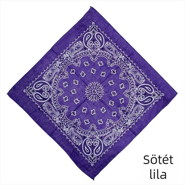 Turbán, 100% pamut, geometriai minta, sima szövés, négyszögletes stílus, nyomtatott