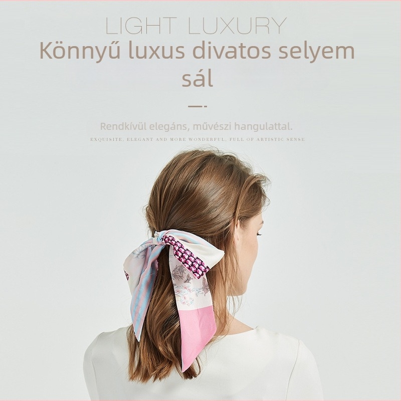 Hosszú selyemsál twill szövésű, Hengzhi Victory márka, 100% selyem, nyári használatra, friss és édes stílus