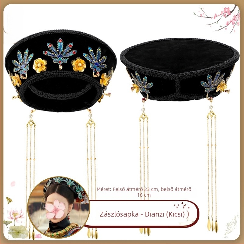 Gyermekeknek készült hajdísz, Wanyuefang, kézzel készített, anyag: ötvözet, típus: fejkendő és hajgumi, stílus: antik/retro