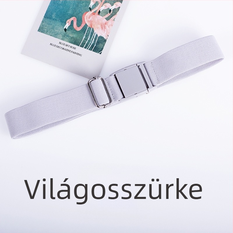 Rugalmas öv műanyag csattal, állítható hosszúságú, sokoldalú és divatos uniszex egyszínű dizájn