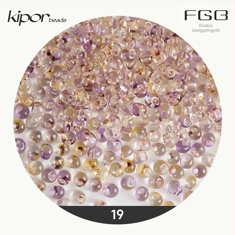 FGB több színű üveggyöngyök, 4 mm, kéttónus gradient vízcsepp formájú gyöngyök DIY ékszerekhez, átlátszó kevert gyöngyök