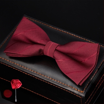 Bow tie férfiaknak – koreai stílus, sík fejű, Jacquard szövés, poliészter szál, monokróm mintázat