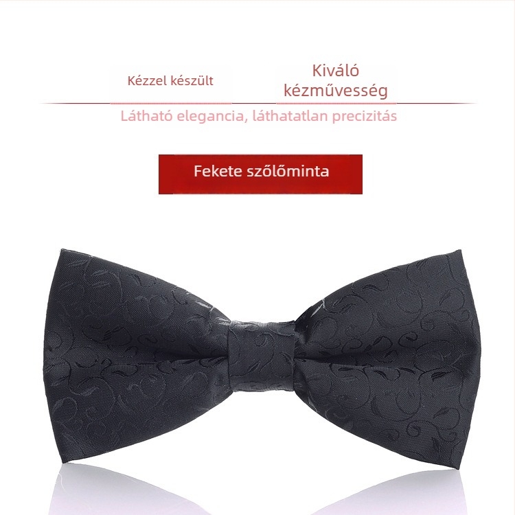 Bow tie férfiaknak – koreai stílus, sík fejű, Jacquard szövés, poliészter szál, monokróm mintázat
