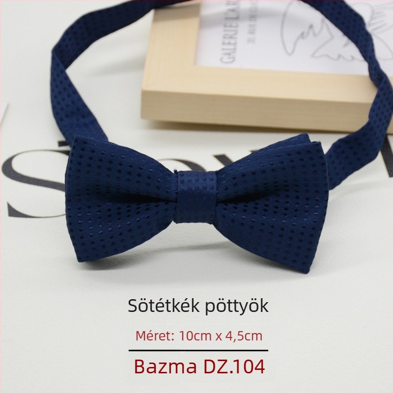 Gyerekeknek szóló pöttyös papion, koreai stílusú, jacquard szövés, poliészter anyag