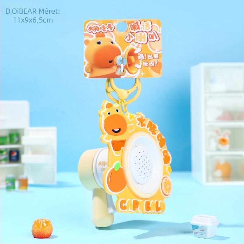 Capybara Lulu Squishy buborék kulcstartó – kreatív stresszoldó játék, táskadísz