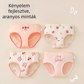 Lányok pamut alsónadrágja, A osztály, 6-12 éves, középmagas derekú, kényelmes, nyomásmentes