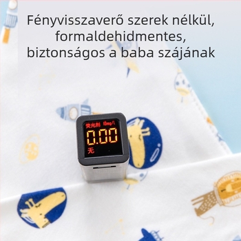 Háromszög alakú pamut etetőbib újszülötteknek és 1–3 éveseknek, uniszex, nedvszívó, mintázatok: állatok, csíkok, kockás, nyomtatott