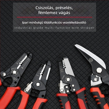 Multifunkcionális kábel crimpelő fogó, mangán acélból, elektromos szerelőknek, nagy keménység, csipesz típusú