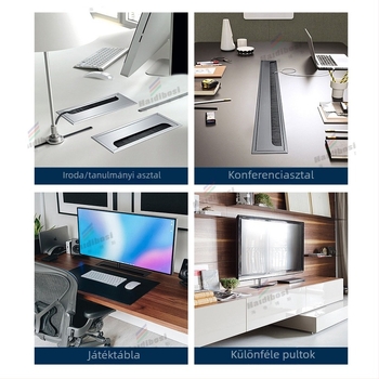 Haidi bos Hdbs kábelvezető doboz kefével asztali használatra - alumíniumötvözet, modern minimalist dizájn