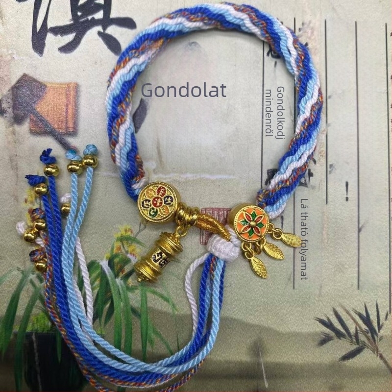 Karkötő, kézzel szövött kötél, etnikai stílus, uniszex (Anyag: kötél; Folyamat: szövés; Tavasz 2025; Márka: Dream cherish)