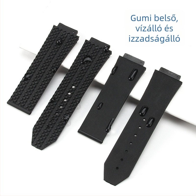Szilikon óraszíj 24x17 mm és 26x19 mm-es tokozásokhoz, klasszikus Fusion dizájn