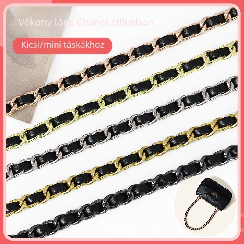 PU bőr táska láncos vállpánt, hosszabbított crossbody használathoz