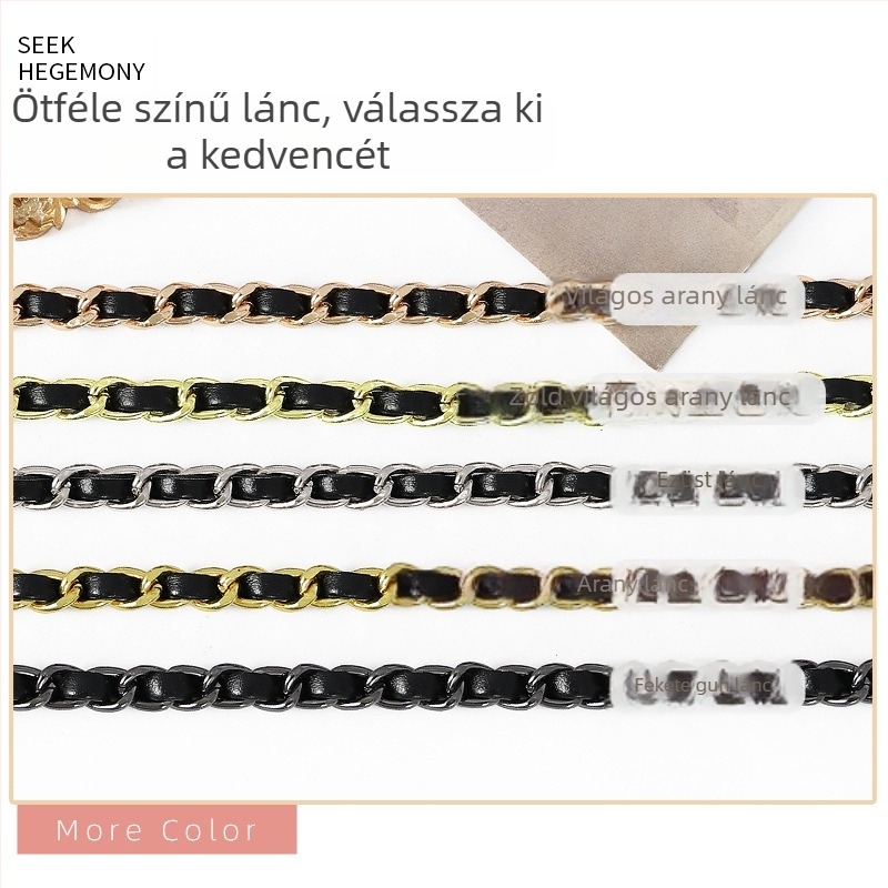 PU bőr táska láncos vállpánt, hosszabbított crossbody használathoz