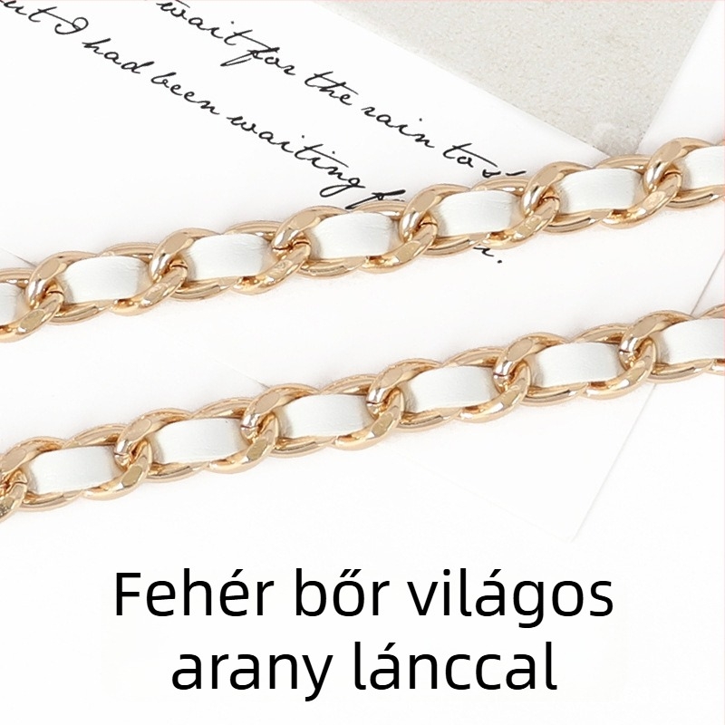 PU bőr táska láncos vállpánt, hosszabbított crossbody használathoz