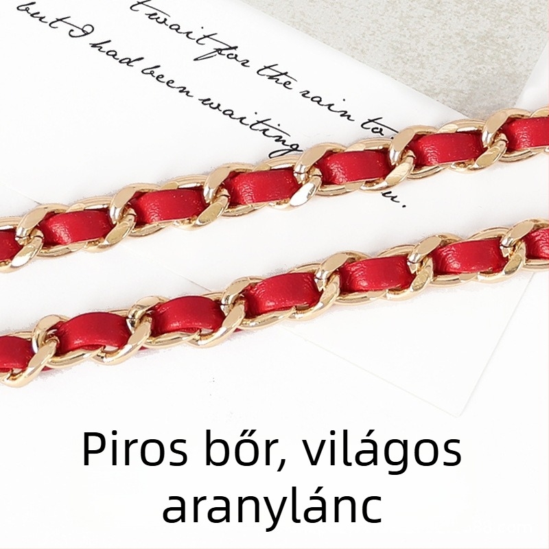 PU bőr táska láncos vállpánt, hosszabbított crossbody használathoz