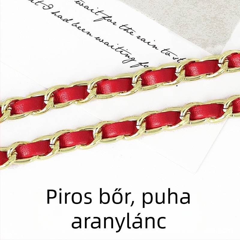 PU bőr táska láncos vállpánt, hosszabbított crossbody használathoz