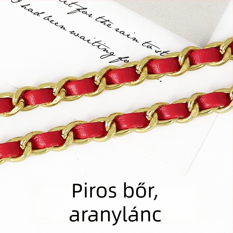PU bőr táska láncos vállpánt, hosszabbított crossbody használathoz