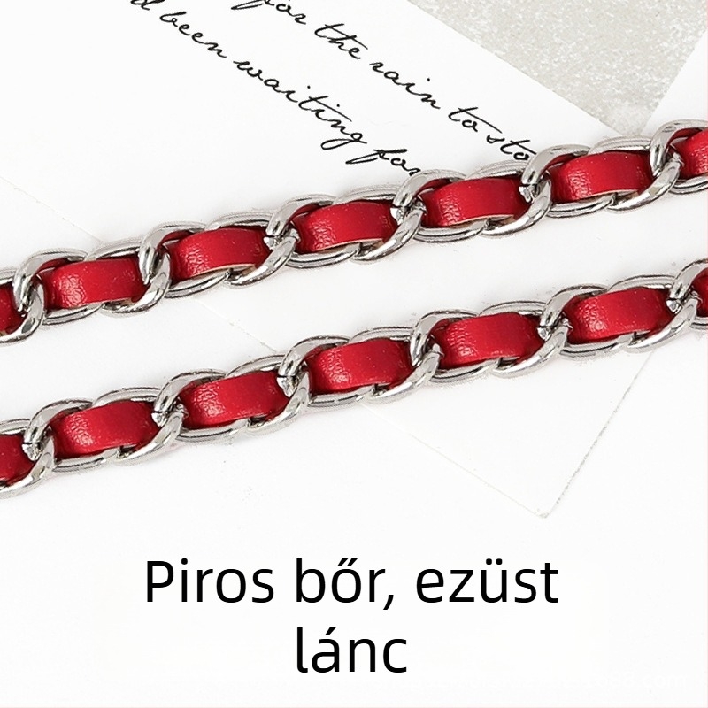 PU bőr táska láncos vállpánt, hosszabbított crossbody használathoz