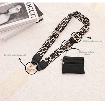 Nylon vállpánt crossbody táskákhoz, csíkos minta, anti-theft védelem, bővíthető, terhelést csökkentő, street fashion stílus
