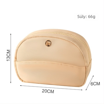 Nylon kozmetikai táska, vízálló, lélegző, multifunkcionális, cipzáras zárás, utazáshoz