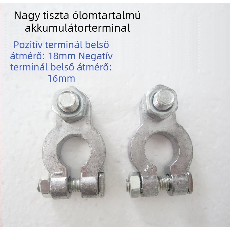 Akkumulátor terminál csatlakozó – tiszta rézből készült csipesz autóakkumulátorhoz, Modell 1, Márka Lanyi