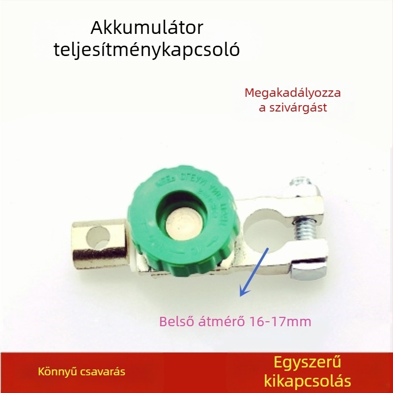 Akkumulátor terminál csatlakozó – tiszta rézből készült csipesz autóakkumulátorhoz, Modell 1, Márka Lanyi