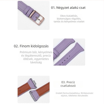 Huawei Fit4/Pro óraszíj, FIT1/2/3 csattal, uniszex, valódi bőr