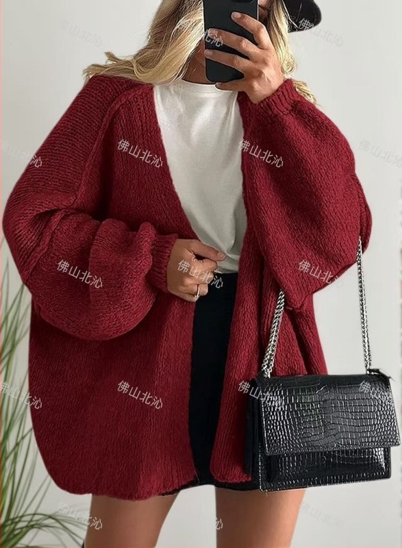 Phoenix velvet kötött kardigán V-nyakkal, 90–95% akril, yarn-dyed, hosszú ujjú, közép hosszú, laza vonal, street style