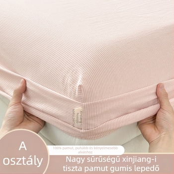 A osztályú 100% pamut feszítő lepedő és matracvédő egyben, kollégiumi és otthoni használatra, egész évben, csúszásmentes, teljes lefedettség
