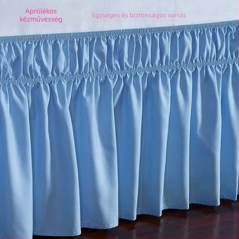 Bed skirt, monochrome twill fabric with semi-dye printing, 100% polyester, all-season