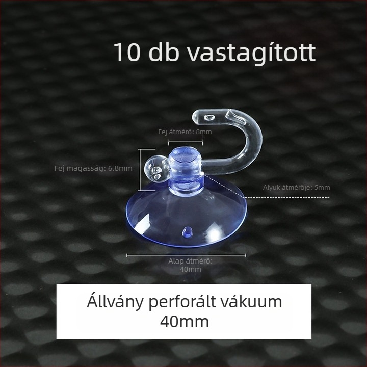 Műanyag szívókampó, egyrészes, modern minimalist design, falra szerelhető, max teherbírás 5 kg