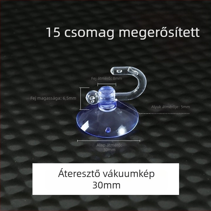 Műanyag szívókampó, egyrészes, modern minimalist design, falra szerelhető, max teherbírás 5 kg