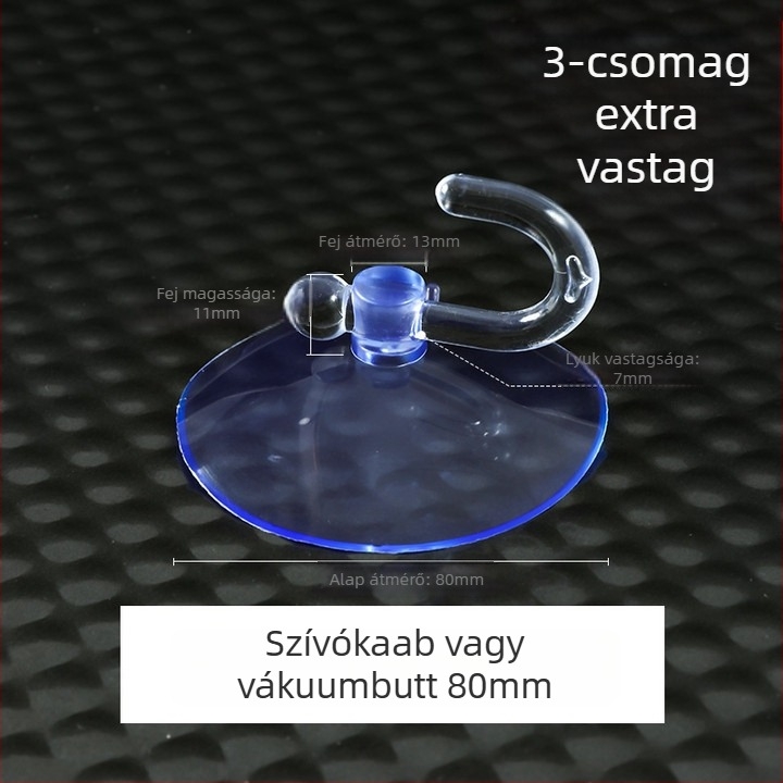 Műanyag szívókampó, egyrészes, modern minimalist design, falra szerelhető, max teherbírás 5 kg