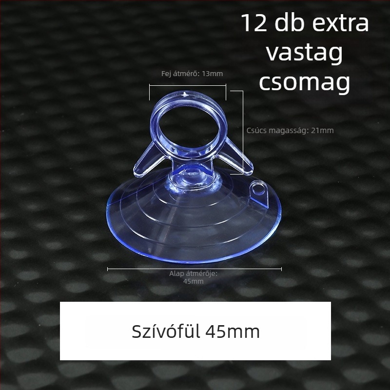 Műanyag szívókampó, egyrészes, modern minimalist design, falra szerelhető, max teherbírás 5 kg